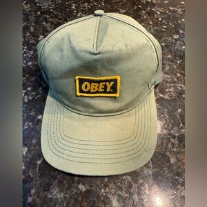 Obey Vintage ? Green Yellow Black‎ Naturally Distressed Cap